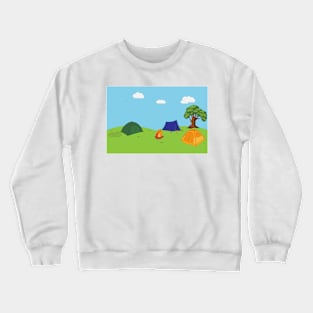 Camping Ilustration Crewneck Sweatshirt